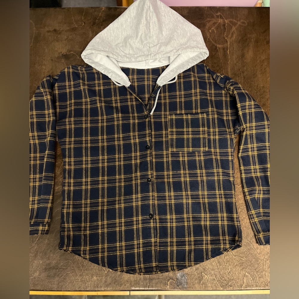 Romwe hooded flannel